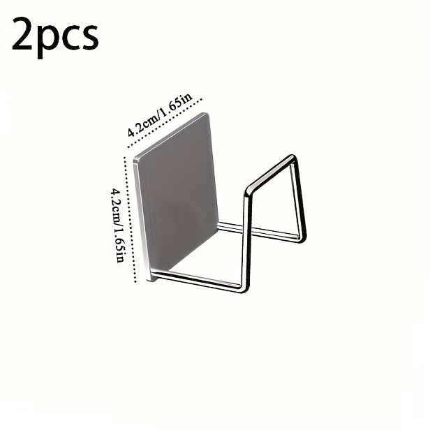 TEMU 2 ks Nástěnné úložné držáky na váhy, bez vrtání, závěsný design na zeď, instalace pomocí lepidla bez stopy, odolný nerezový materiál, prostorově
