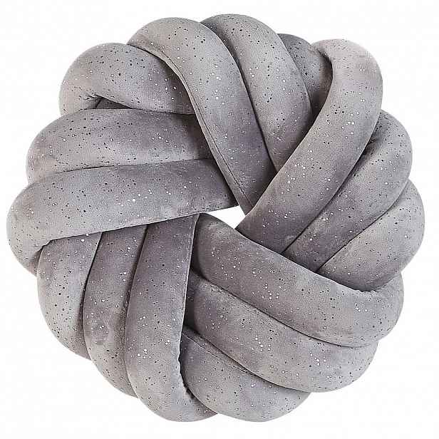 Beliani DEKORATIVNÍ POLŠTÁŘ Světle šedý 30/30 cm Akola