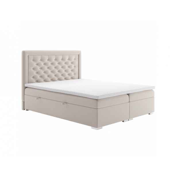 Boxspring postel Venering 180x200, krémová