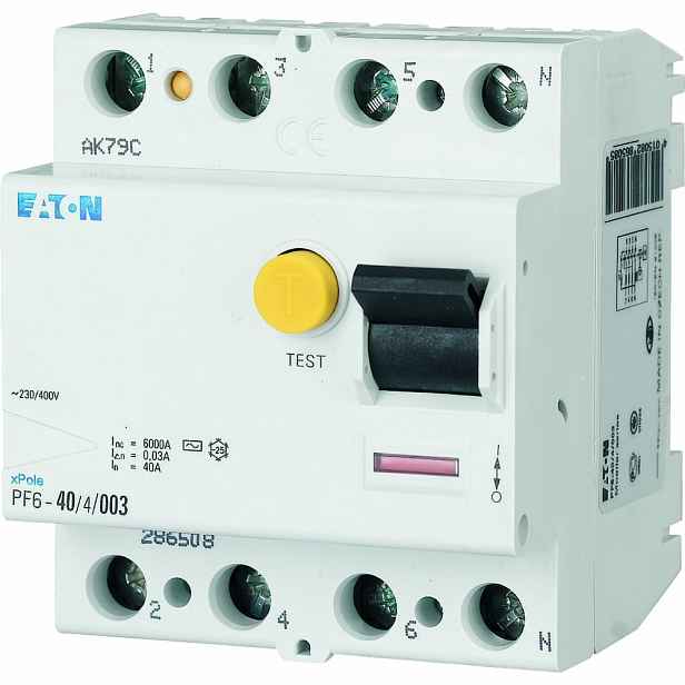Chránič proudový Eaton PF6-40/4/003 A