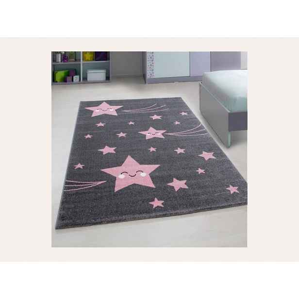 ELIS DESIGN Dětský koberec - Růžové komety rozměr: 120x170
