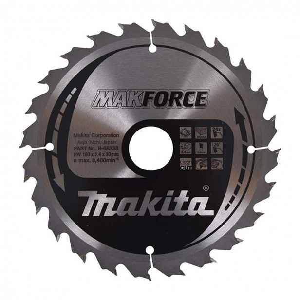 Makita - Pilový kotouč na dřevo, 180x30 mm, 24 zubů B-08333