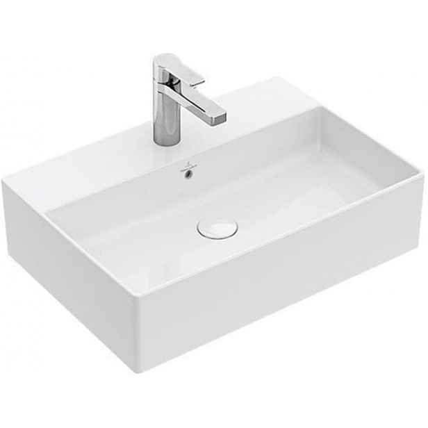 Umyvadlo na desku Villeroy & Boch Memento 2.0 60x42 cm Alpská bílá otvor pro baterii uprostřed 4A0760R1