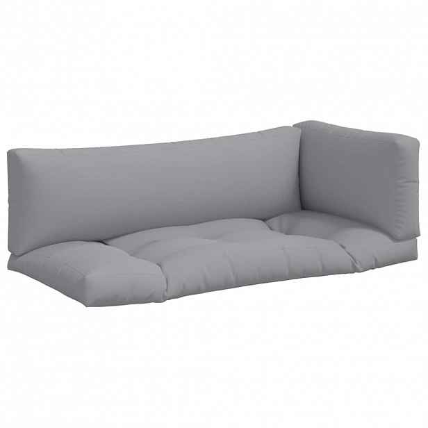 vidaXL Podušky na palety 3 ks šedé textil
