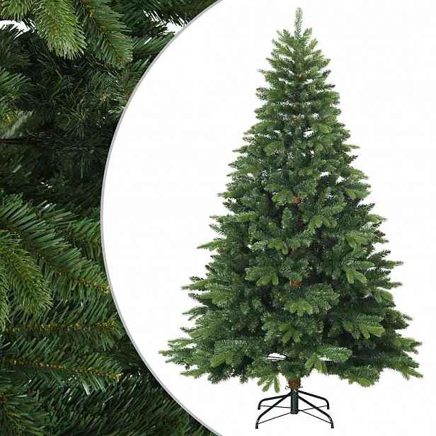vidaXL Umělý Skládací Vánoční Strom Zelená 210 cm PVC, PE a ocel