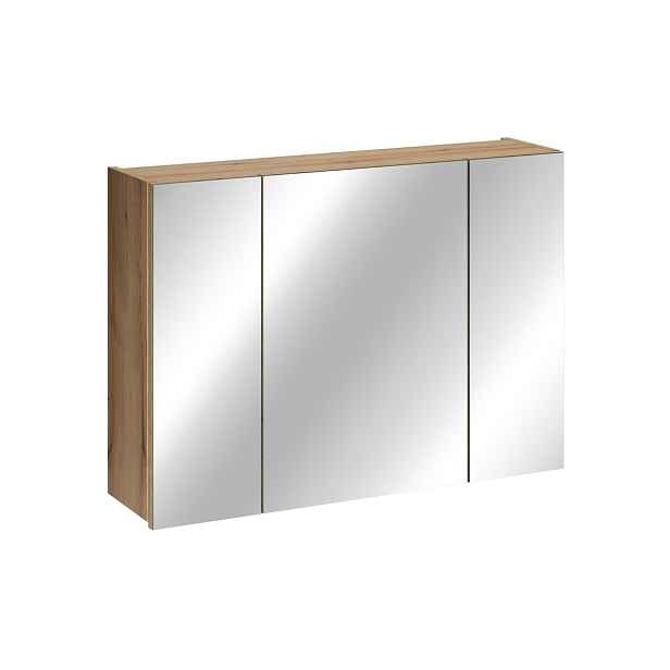 Comad Závěsná koupelnová skříňka se zrcadlem UNI 80 cm dub coast evoke