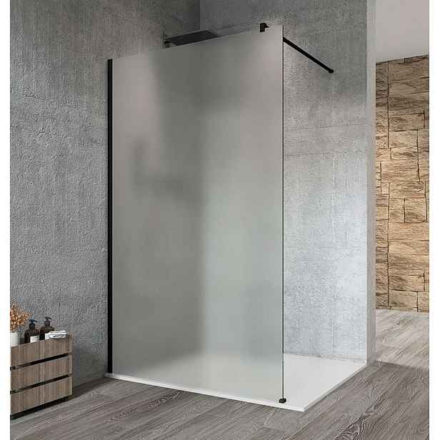 Gelco Vario - Sprchová stěna Walk-In, 80x200 cm, Coated glass, matná černá/matné sklo GX1480GX1014