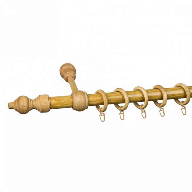 Koľajnicová garniža 28mm 240cm světlý dub