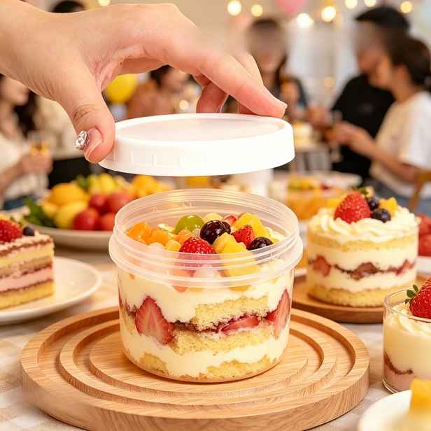 TEMU 5 vysoce kvalitních vylepšených uzavřených dóz na a pudink, nepropustné nádoby na ovesné kaše na , opakovaně použitelné kelímky na jídlo na