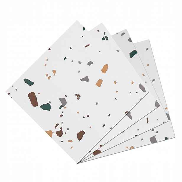 Samolepicí vinylové panely bílé Pvc Yullpaper 30x30 cm 24 ks