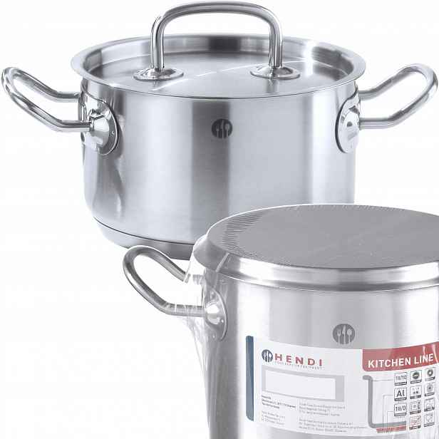 Hrnec Kitchen Line s poklicí 1,5 l, průměr 160 x 75 h Hendi 836002