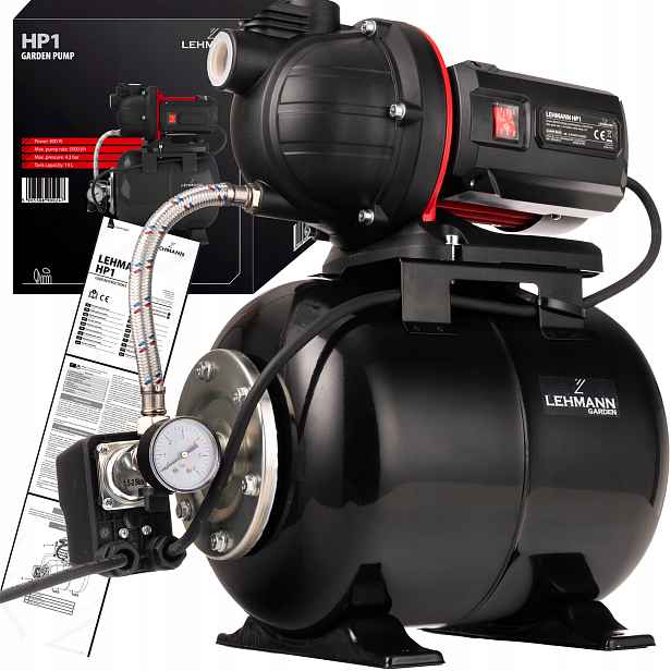 Hydroforová Pumpa Hydrofor Do Vody Nádrž 19L 800W Výkonná Sada 5200 l/h