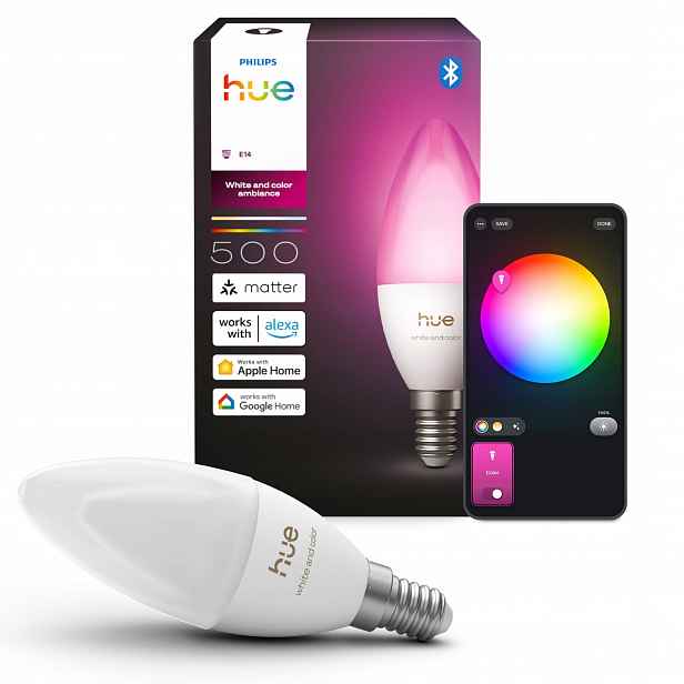 Led žárovka E14 B39 3.7W 500lm Rgb Wca White and Color Ambiance Philips Hue