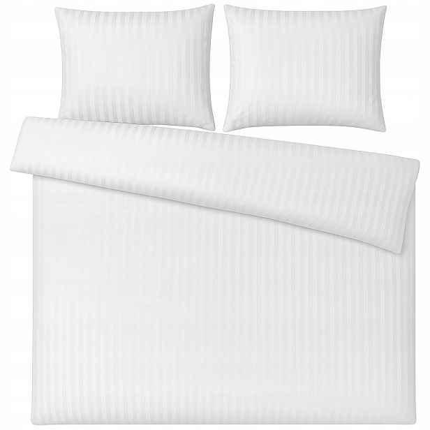 Povlečení Tivoli Damašek 160x200 2x70x80 Bílá 100% Bavlna Hotelový zámek