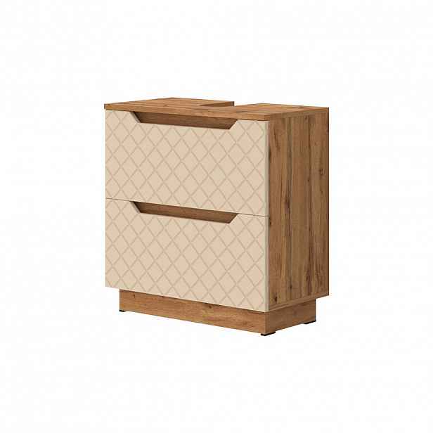 Vicco DOLNÍ SKŘÍŇKA POD DŘEZ Lotta Kašmír 59.8 x 62.5 cm se 2 zásuvkami
