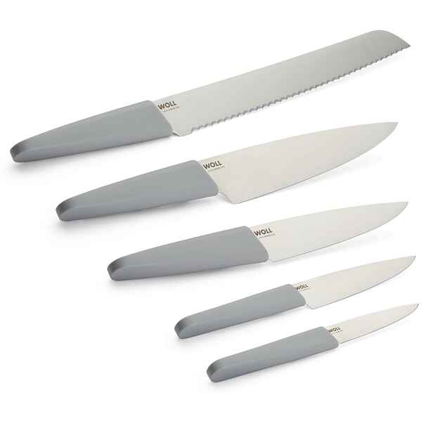 Woll Sada nožů 5 ks, 9, 12, 16, 20 a 16 cm, šedá 887415 GR 00
