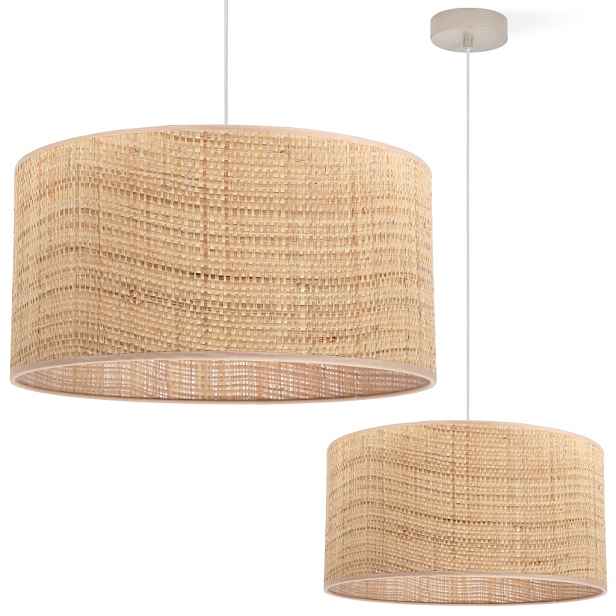 Závěsná Stropní Lustrová Lampa S Ratanovým Stínidlem Boho Japandi Do Ložnice