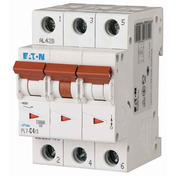 Jistič Eaton PL7-C4/3 10 kA C 4 A