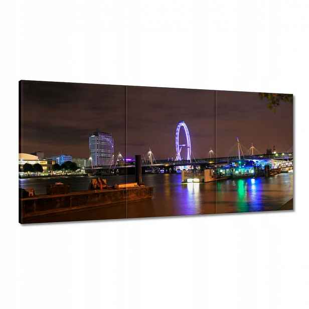 Obrazy 120x60 Fialový London Eye