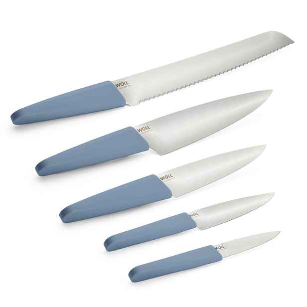 Woll Sada nožů 5 ks, 9, 12, 16, 20 a 16 cm, modrá 887415 HB 00