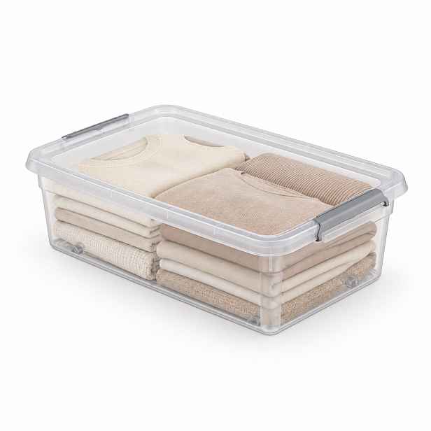 ALTOM Úložný box pod postel, s víkem a kolečky, 58x39x16cm BASESTORE
