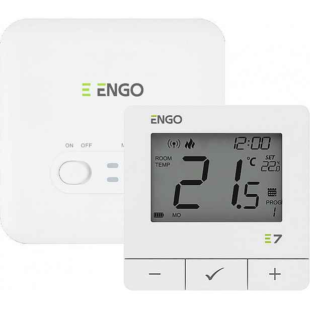 Engo Controls E7-RFW programovatelný bezdrátový regulátor teploty, bílý
