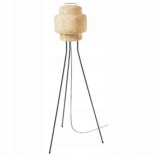 Ikea Sinnerlig Bambusová podlahová lampa, Boho
