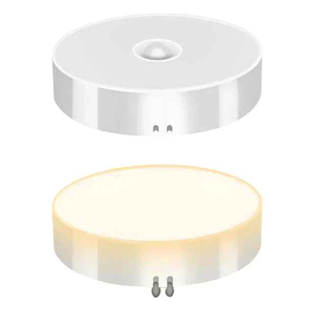 Pir kulatý senzor noční lampa s akumulátorem pro upevnění na zeď