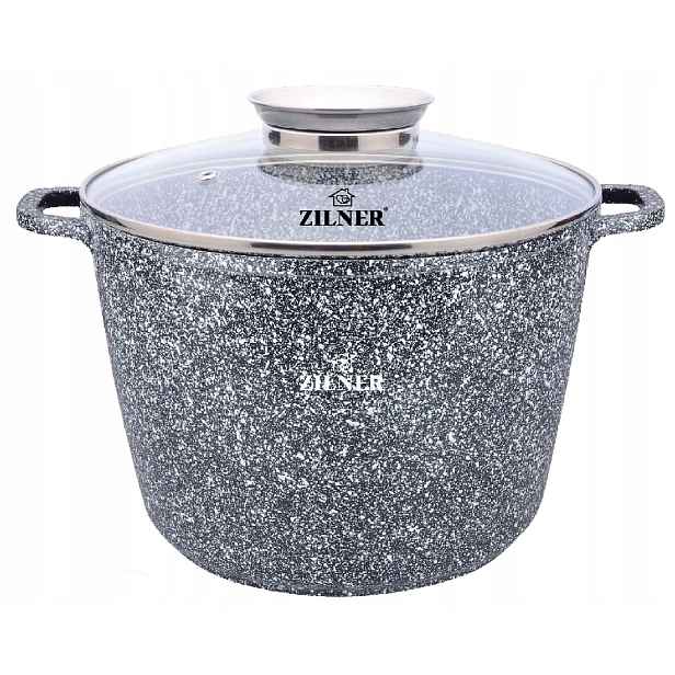 Vysoký Hrnec Mramorový kotlík Indukce Plyn Premium 10.2L/28cm Zilner