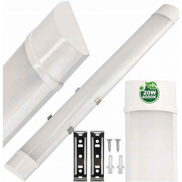 10 x Stropní svítidlo 20 W s integrovaným Led zdrojem 60 cm, bílá barva