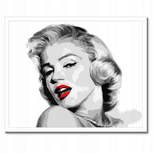 Plakáty v rámu 50x40 Marilyn červené rty