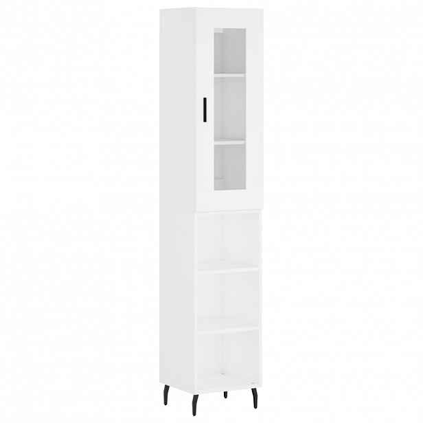 vidaXL Skříň highboard bílá 34,5 x 34 x 180 cm kompozitní dřevo