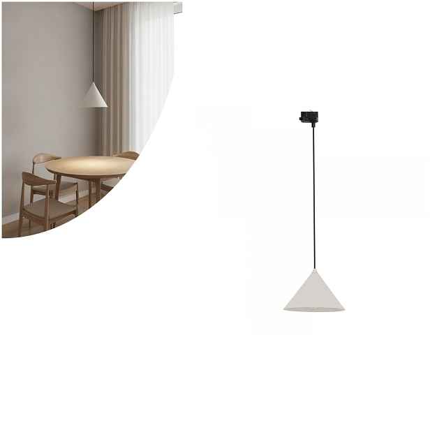 Černá závěsná kolejnicová lampa Tracer Cono do kanceláře a obývacího pokoje Tk Lighting