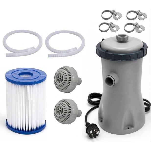 Filtrační Čerpadlo Do Bazénu 3028 l/h Bestway 58386 Filtr Uzlovací Svorky