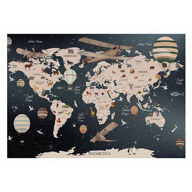 Fototapeta Pro Děti Mapa světa Tapeta 208x146