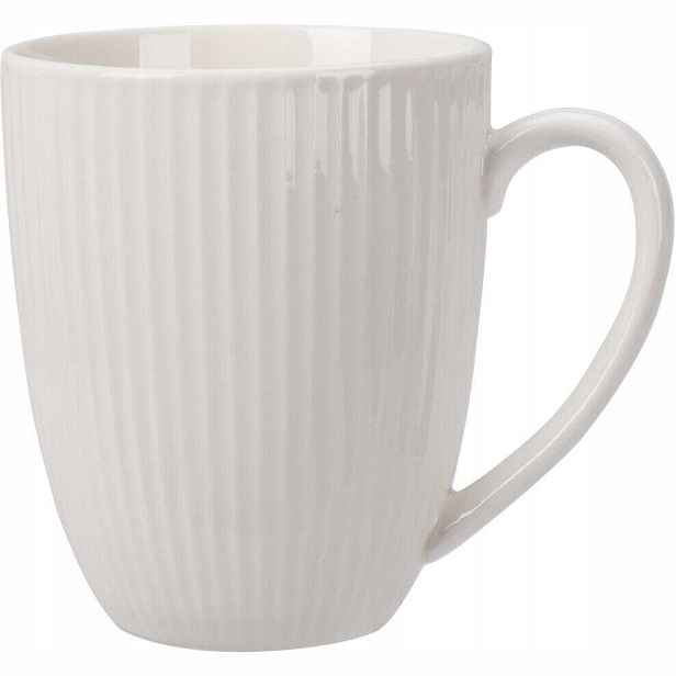 Hrnek na kávu Gastro, bílý, žebrovaný design, objem 0,37 l, výška 115 6 ks