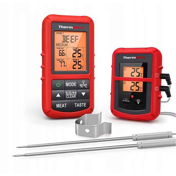 Kuchyňský teploměr Bezdrátový 2 Sondy Grill Udírna ThermoPro TP-20
