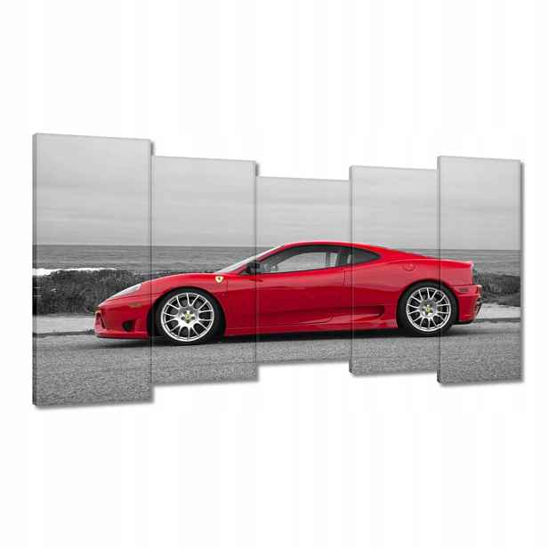 Obrazy 150x80 Červené ferrari na pláži