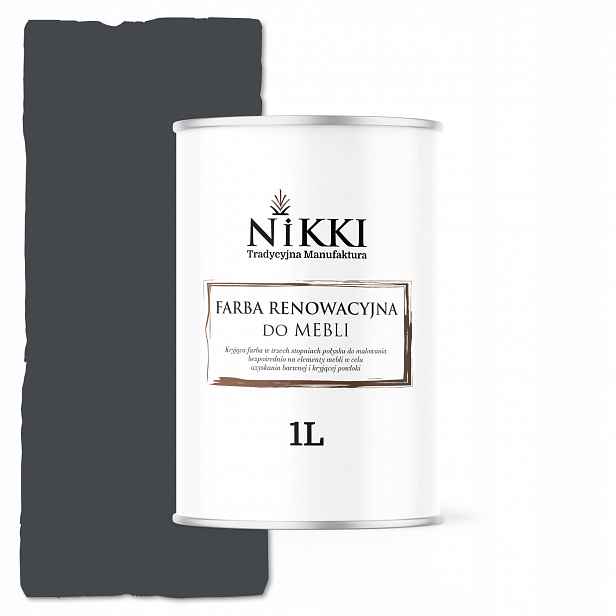 Barva na renovaci nábytku z Mdf dřeva Ozdobná 1L Grafitový lesk RAL7024