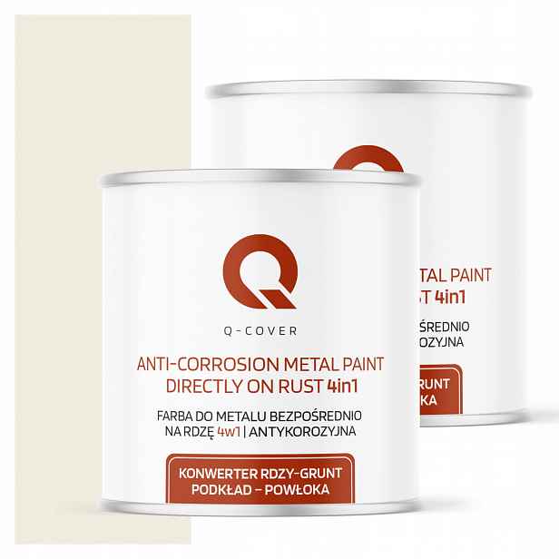 Barva Přímo na rez Metal Aluminium Ocel 2,5L 4v1 Lesk Bílá Alpská