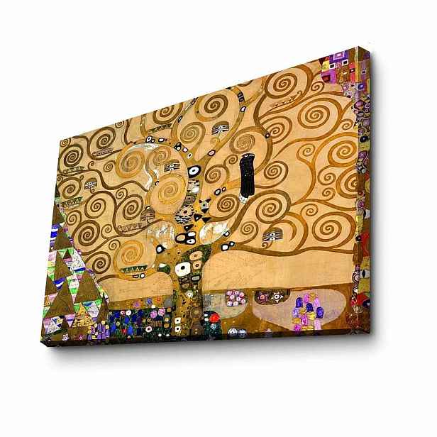 Nástěnná reprodukce na plátně Gustav Klimt Tree, 100 x 70 cm