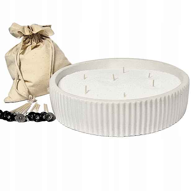 Prášková svíčka, vosk, perleťová barva 500 g, krásná velká váza 10 knotů
