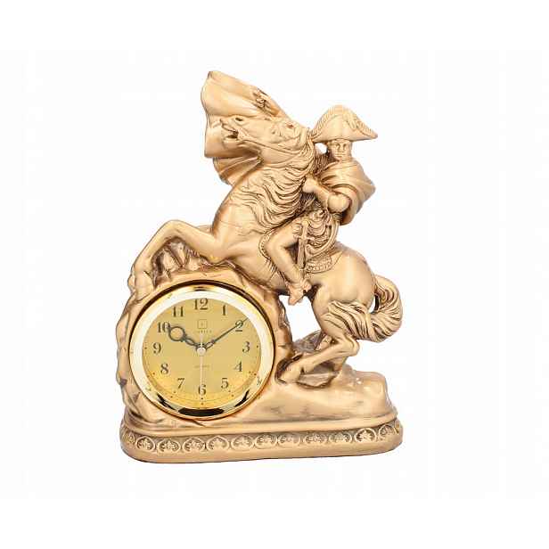 Zlatý krbový hodinový stroj Livello Napoleon Kůň zlatá retro dekorace