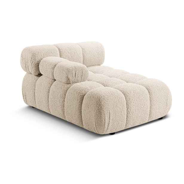 Béžový modul pohovky z textilie bouclé (levý roh) Bellis – Micadoni Home