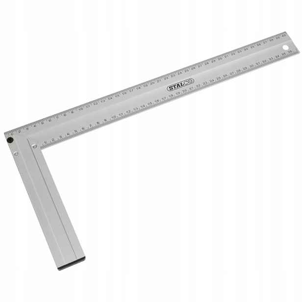 Hliníkový truhlářský úhelník s měřítkem 45 a 90 stupňů 400 mm