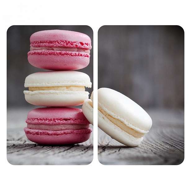 Sada 2 skleněných krytů na sporák Wenko Macarons, 52 x 30 cm
