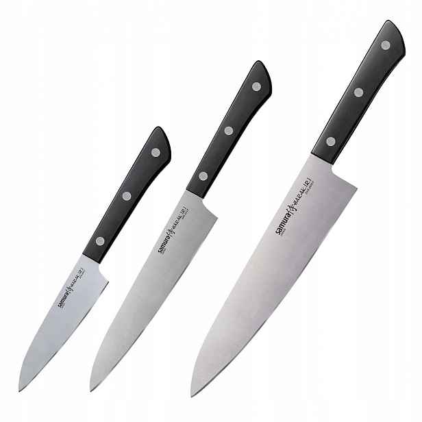 Sada 3 kuchyňských nožů Samura Harakiri SHR-0220B ocel AUS-8