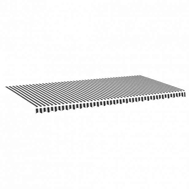 vidaXL Náhradní plachta na markýzu antracitová a bílá 600 x 300 cm polyesterová