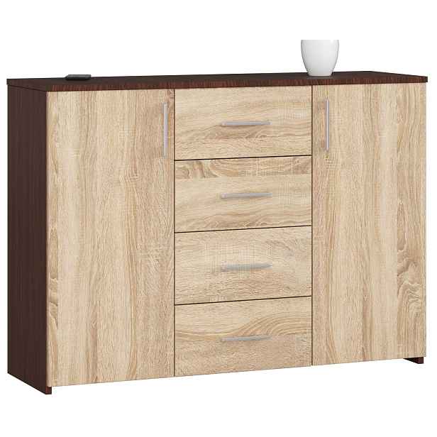 Ak furniture Komoda Torvi K 110 cm wenge/dub sonoma
