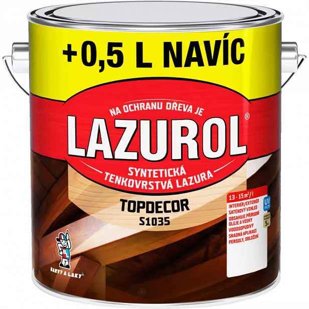Lazurol Topdecor ořech 2,5L + 0,5L